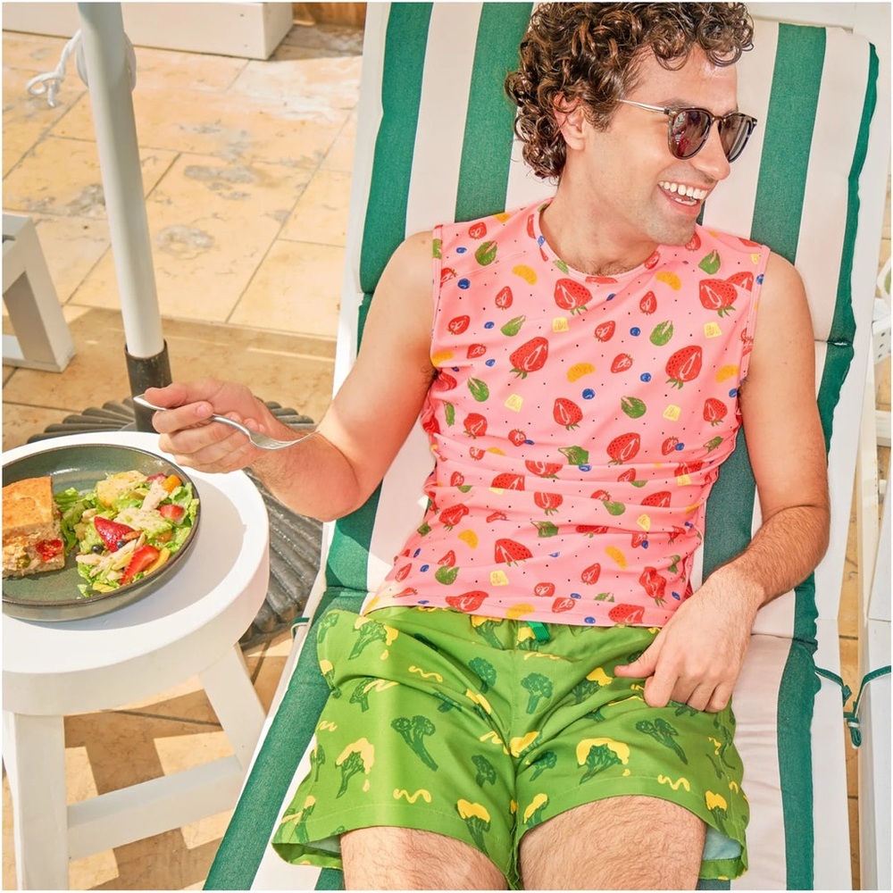 NEW Panera Bread Strawberry Poppyseed Salad Swim Tank Size XL